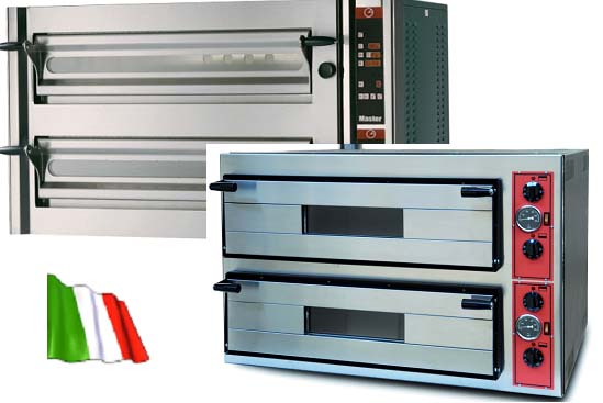 Electric double-chamber pizza ovens