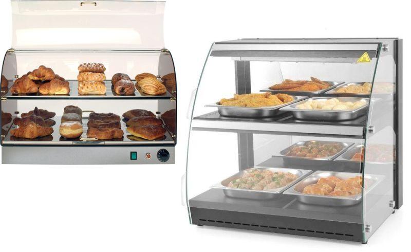 Heated display cabinets