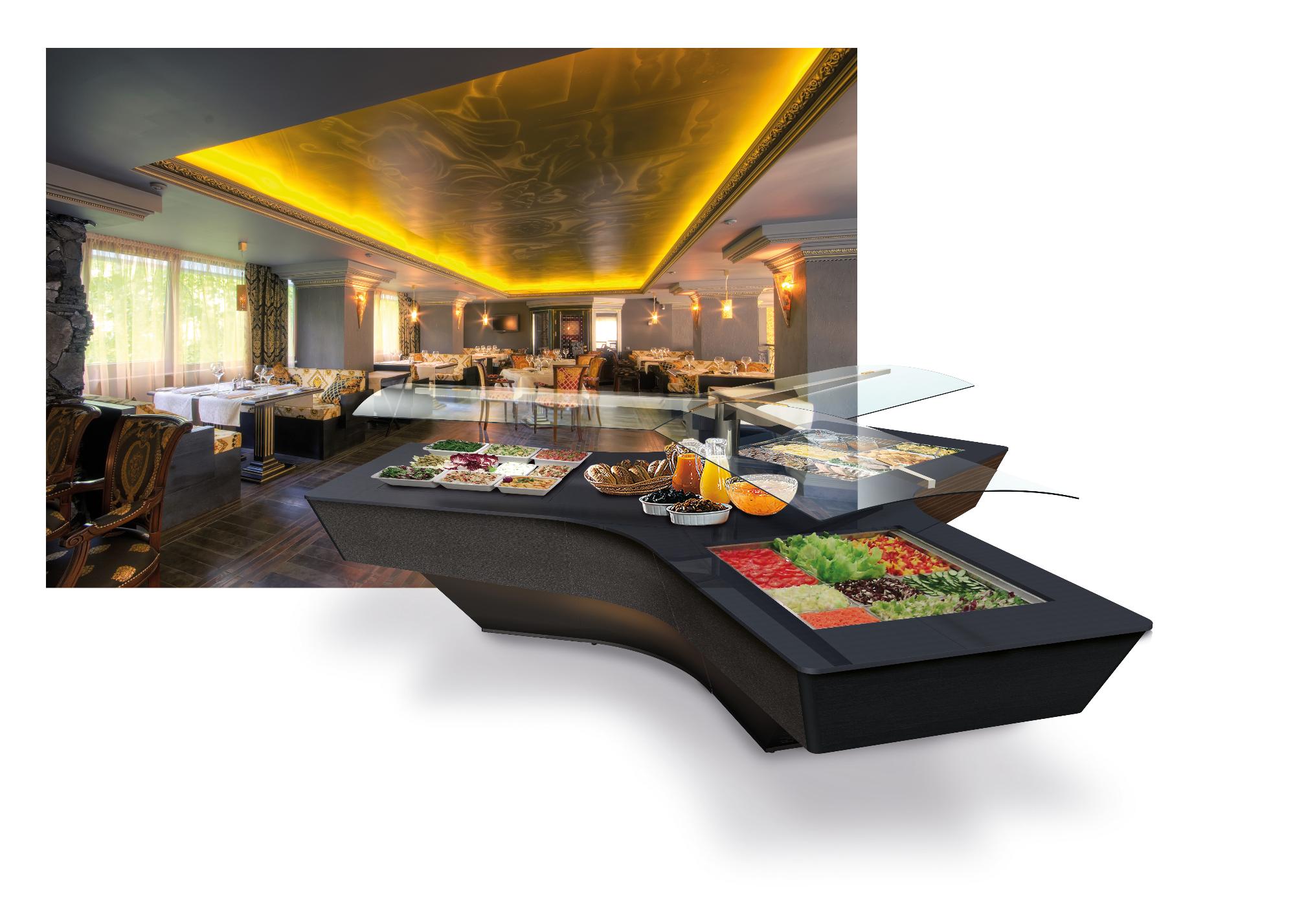 Heated buffet counters