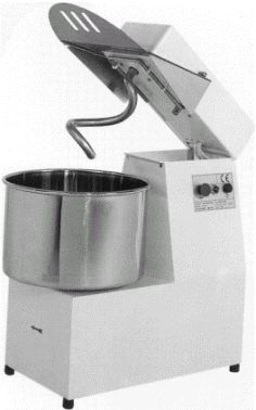 Spiral mixers with tilting head