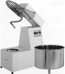 Spiral mixers with tilting head and removable bowl