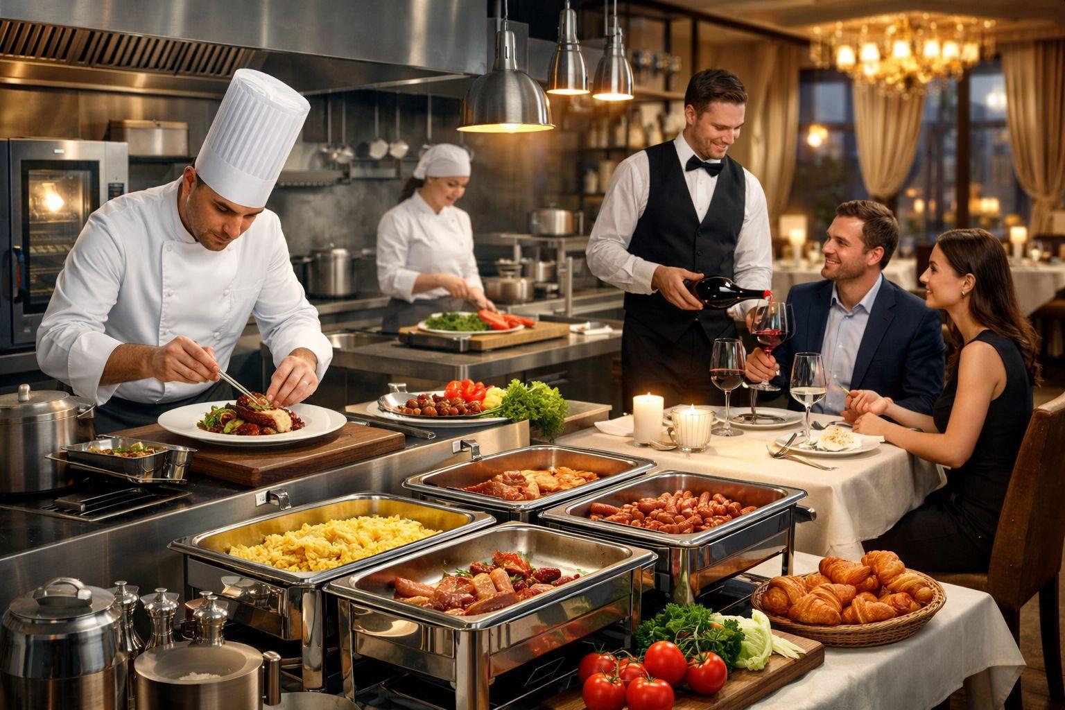 Restaurants, hotels