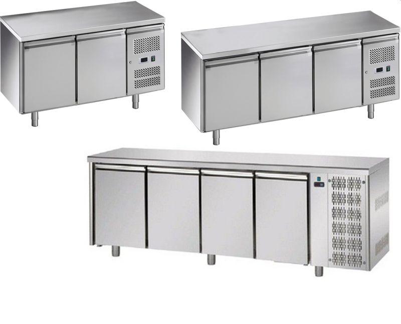 Refrigerated and freezing work tables stainless steel
