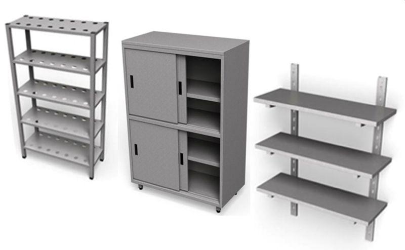 Shelves, cabinets, racks