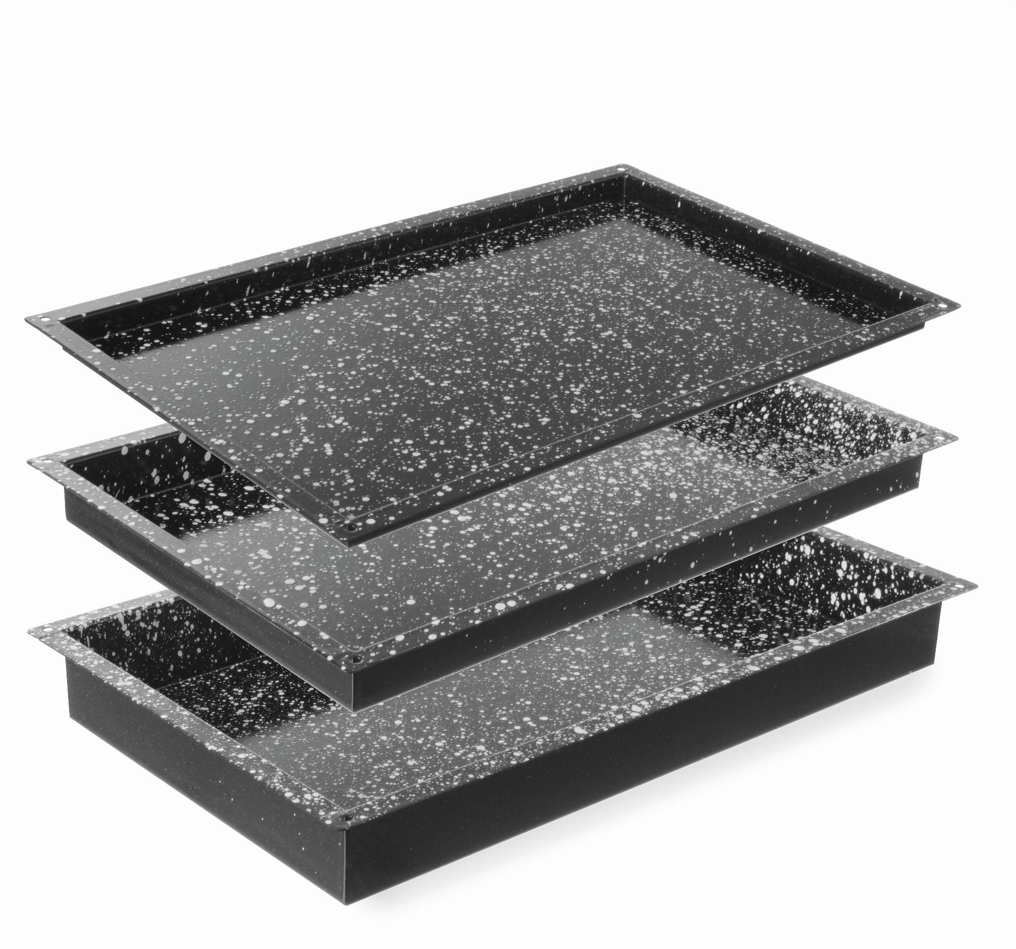 Enamelled gastronorm containers