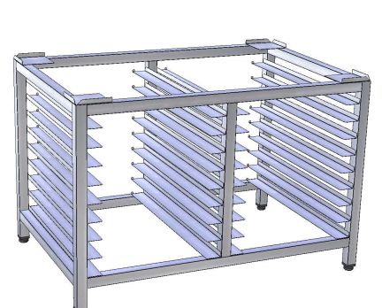 Stand for combi oven - double row for GN PPK-2
