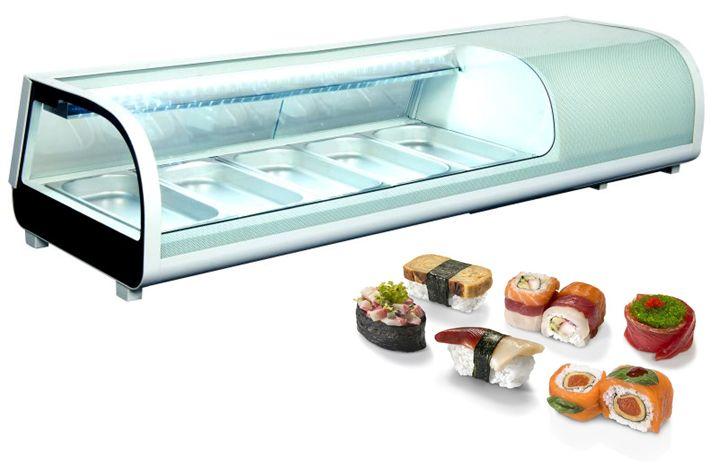 Vitrína na SUSHI AK Sushi