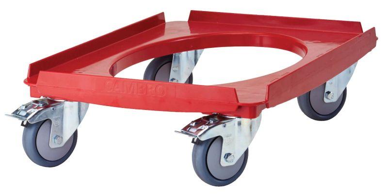 Vozík Camdolly na termoizolačné nádoby Cam GoBox, GN 1/1, Cambro, červený, Červená, 692x426x(H)167mm GN 1/1, Cambro, červený