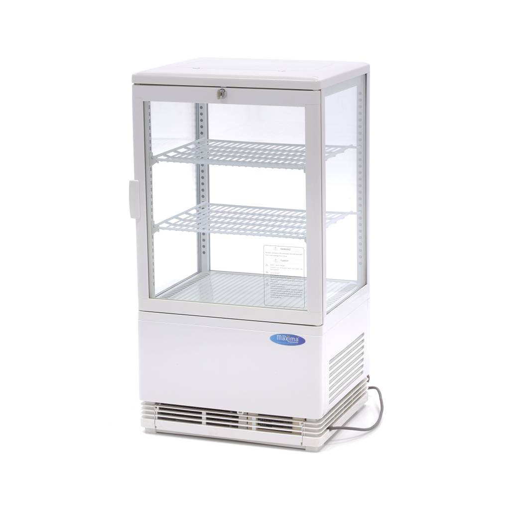 Chladnička s vitrínou 43 cm - 58 l - biela