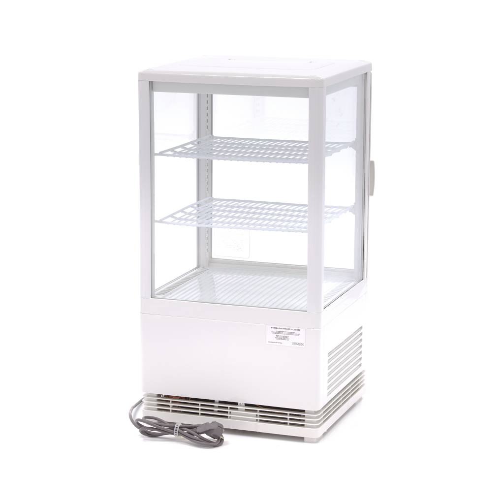 Chladnička s vitrínou 43 cm - 58 l - biela