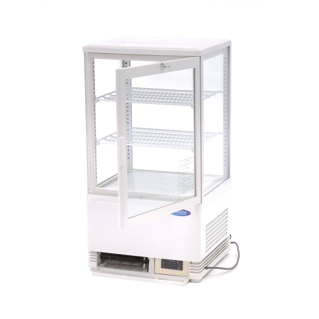 Chladnička s vitrínou 43 cm - 58 l - biela