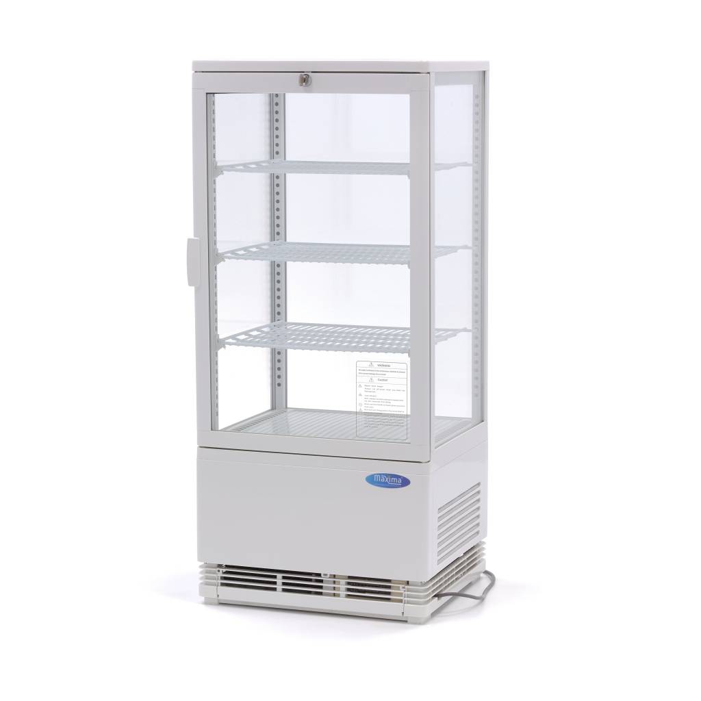 Chladnička s vitrínou 43 cm - 78 l - biela