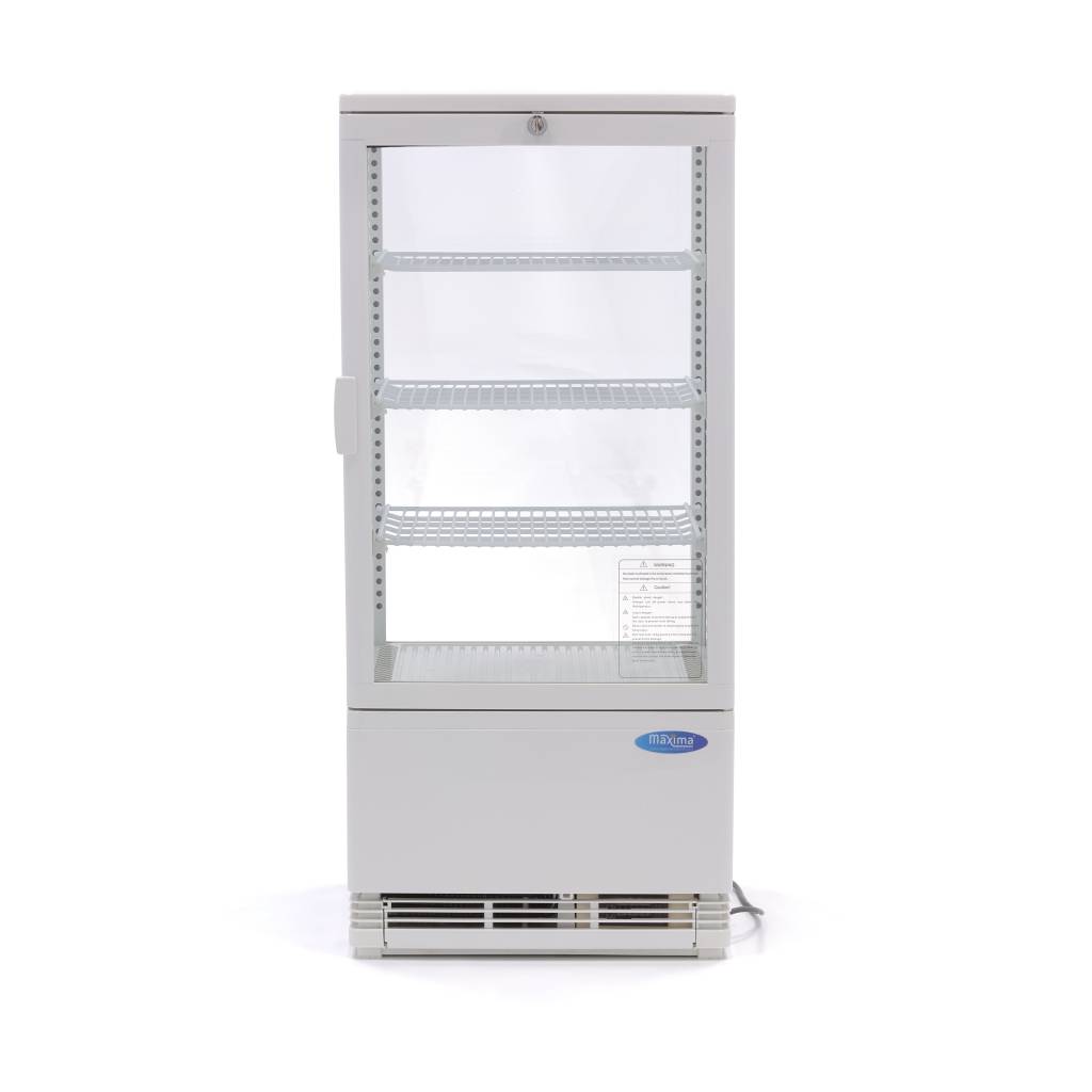 Chladnička s vitrínou 43 cm - 78 l - biela
