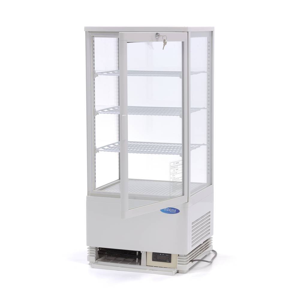 Chladnička s vitrínou 43 cm - 78 l - biela