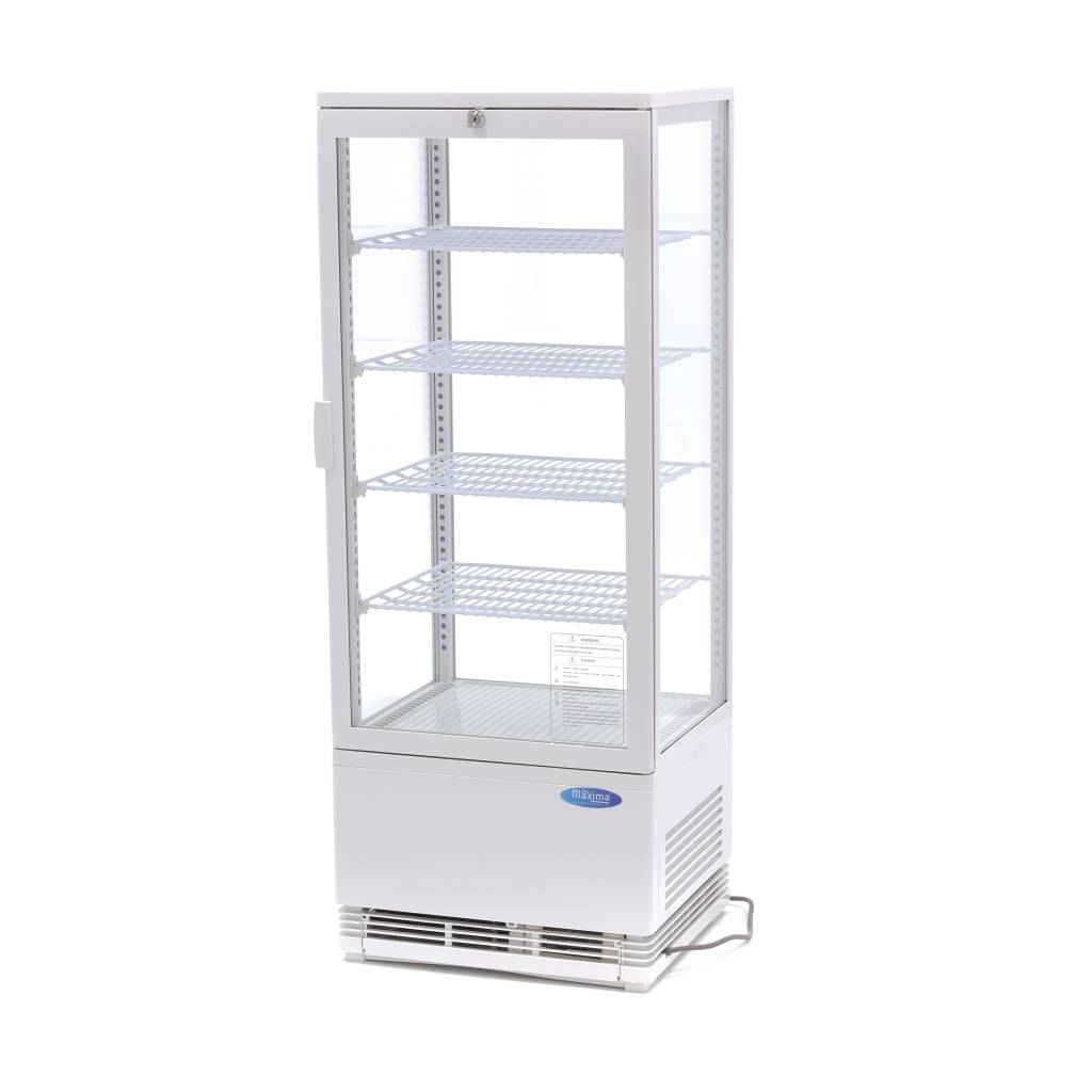 Chladnička s vitrínou 43 cm - 98 l - biela