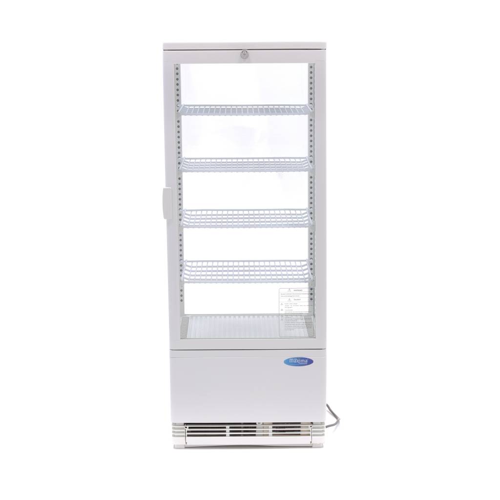 Chladnička s vitrínou 43 cm - 98 l - biela