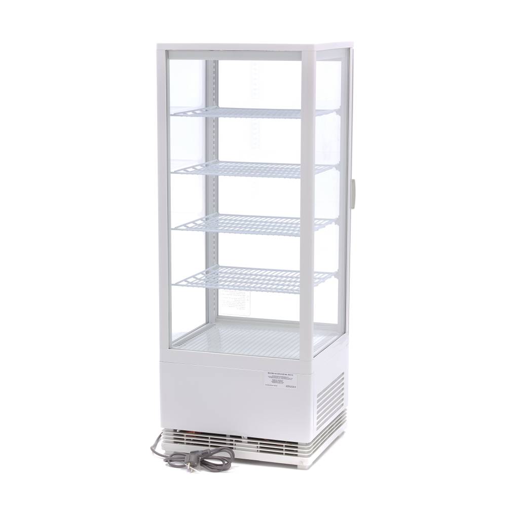 Chladnička s vitrínou 43 cm - 98 l - biela