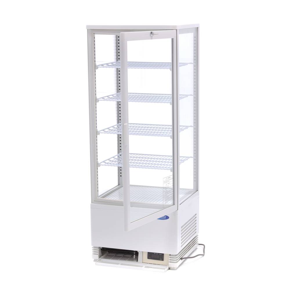 Chladnička s vitrínou 43 cm - 98 l - biela
