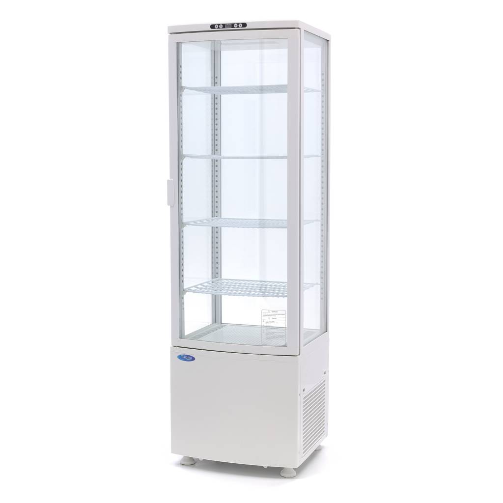 Chladnička s vitrínou 52 cm - 235 l - biela