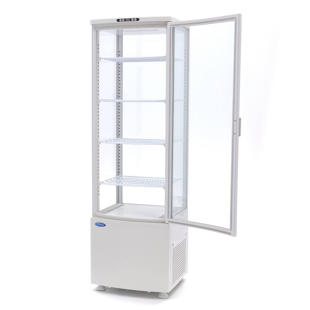 Chladnička s vitrínou 52 cm - 235 l - biela