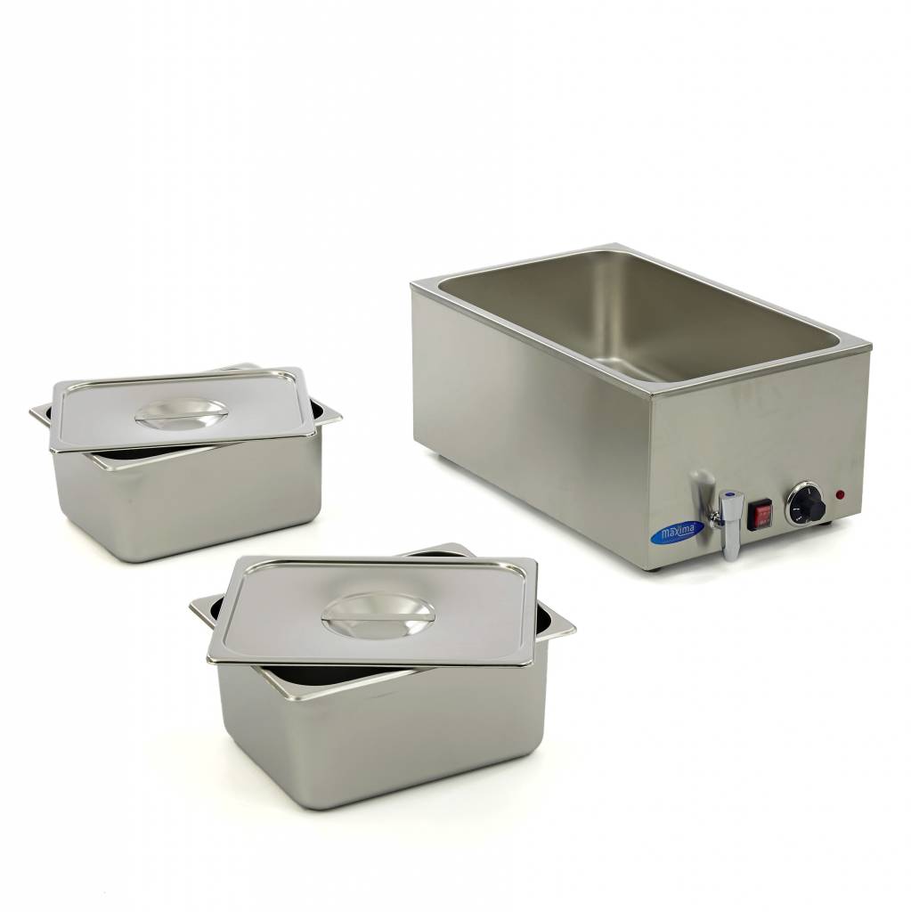 Bain Marie s kohútikom - vrátane súpravy 2 x 1/2 GN