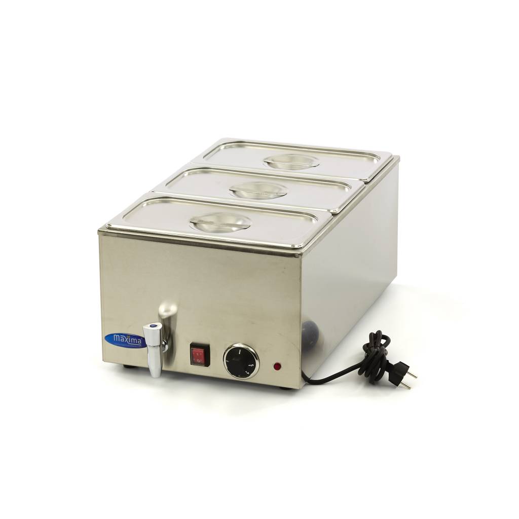 Bain Marie s kohútikom - vrátane súpravy 3 x 1/3 GN