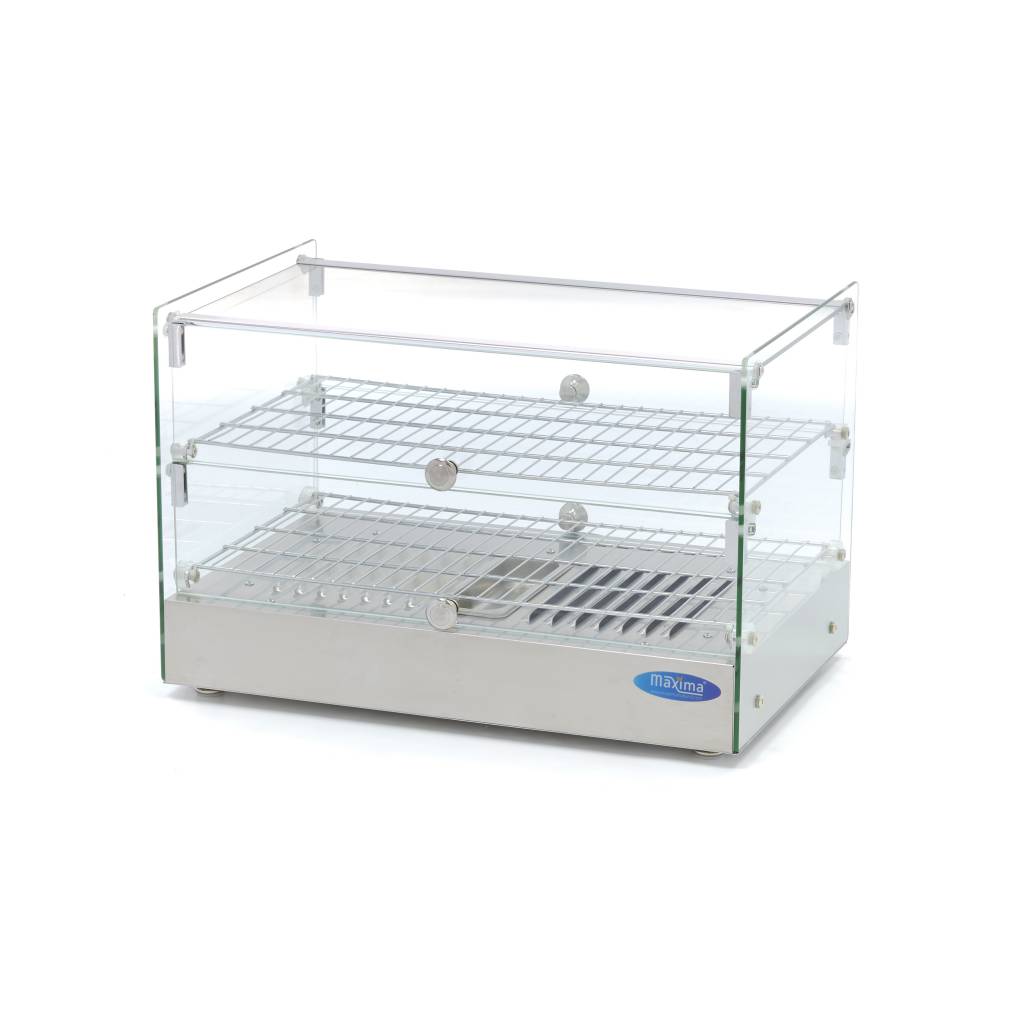 Vyhrievaná vitrína - display na potraviny 55 cm - 2 police - 50 l
