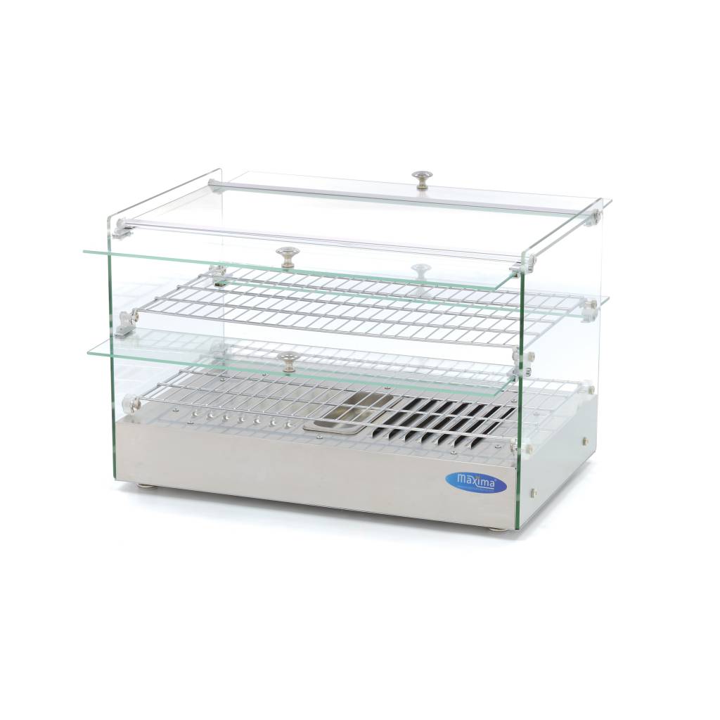 Vyhrievaná vitrína - display na potraviny 55 cm - 2 police - 50 l