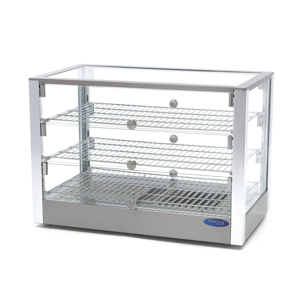 Vyhrievaná vitrína - display na potraviny 70 cm - 3 police - 115 l