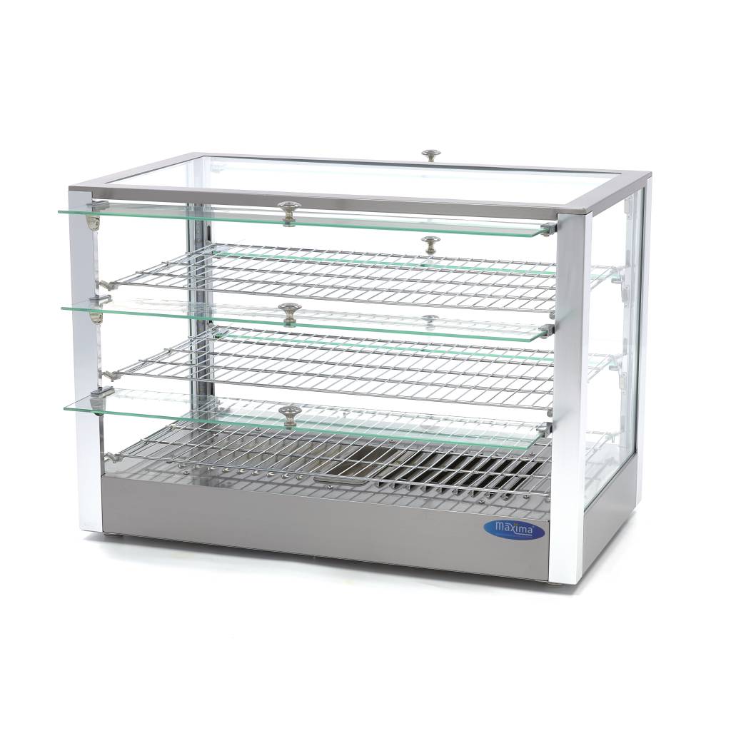 Vyhrievaná vitrína - display na potraviny 70 cm - 3 police - 115 l