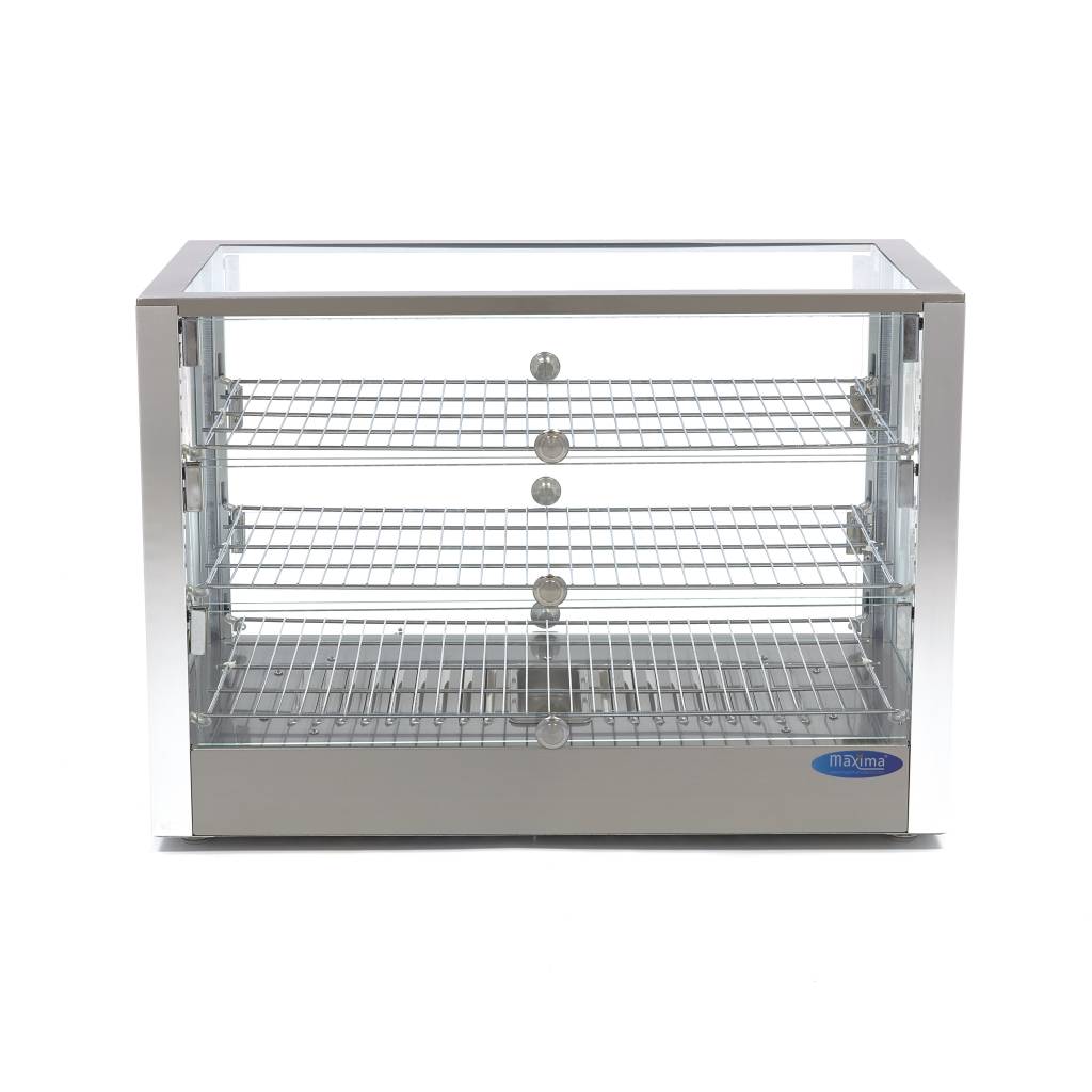 Vyhrievaná vitrína - display na potraviny 70 cm - 3 police - 115 l