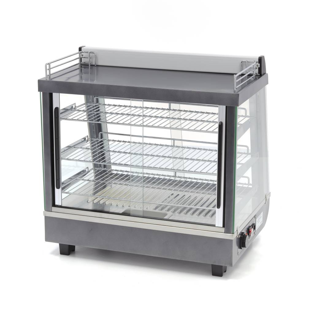 Vyhrievaná vitrína - display na potraviny 67,5 cm - 3 police - 96 l
