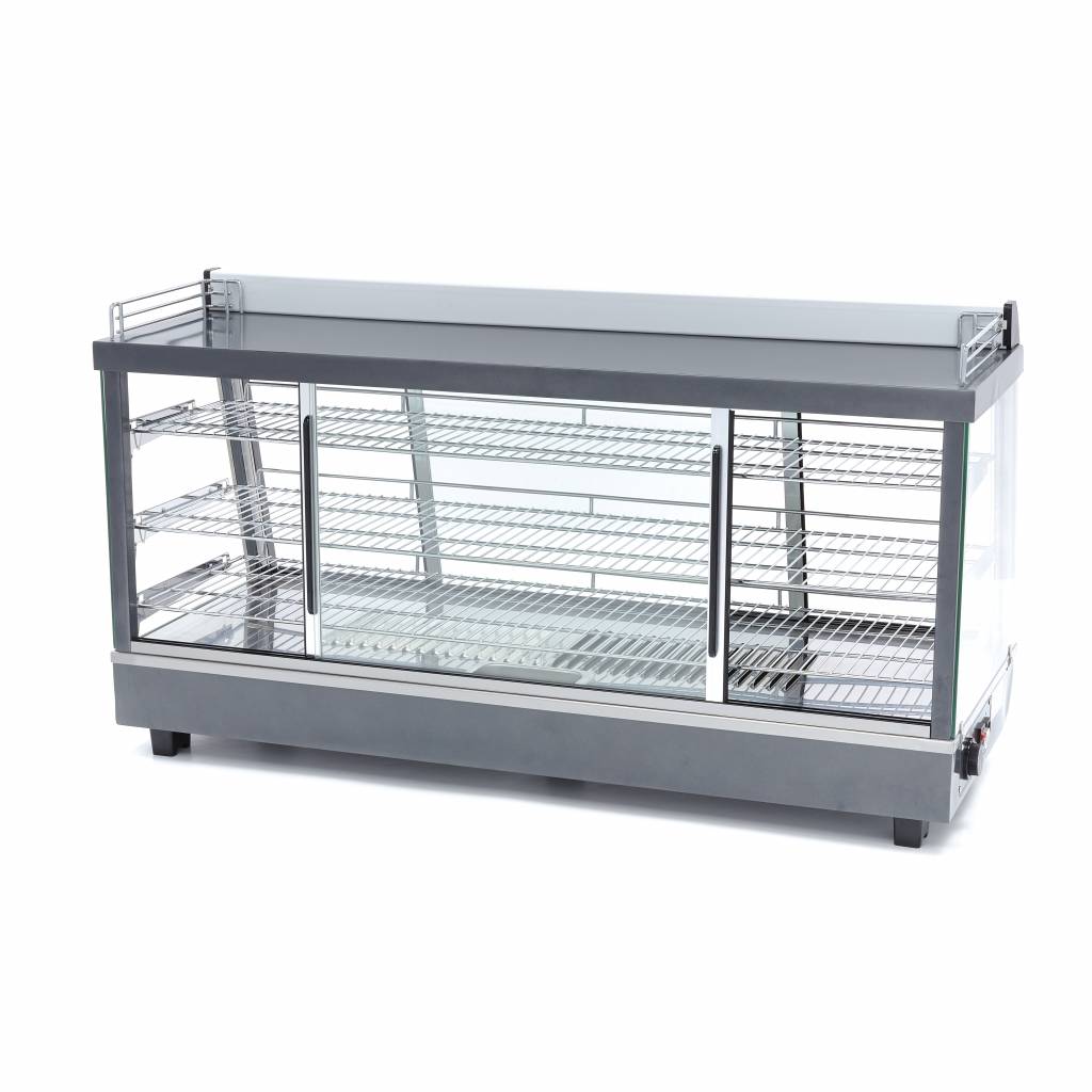 Vyhrievaná vitrína - display na potraviny 121,5 cm - 3 police - 186 l