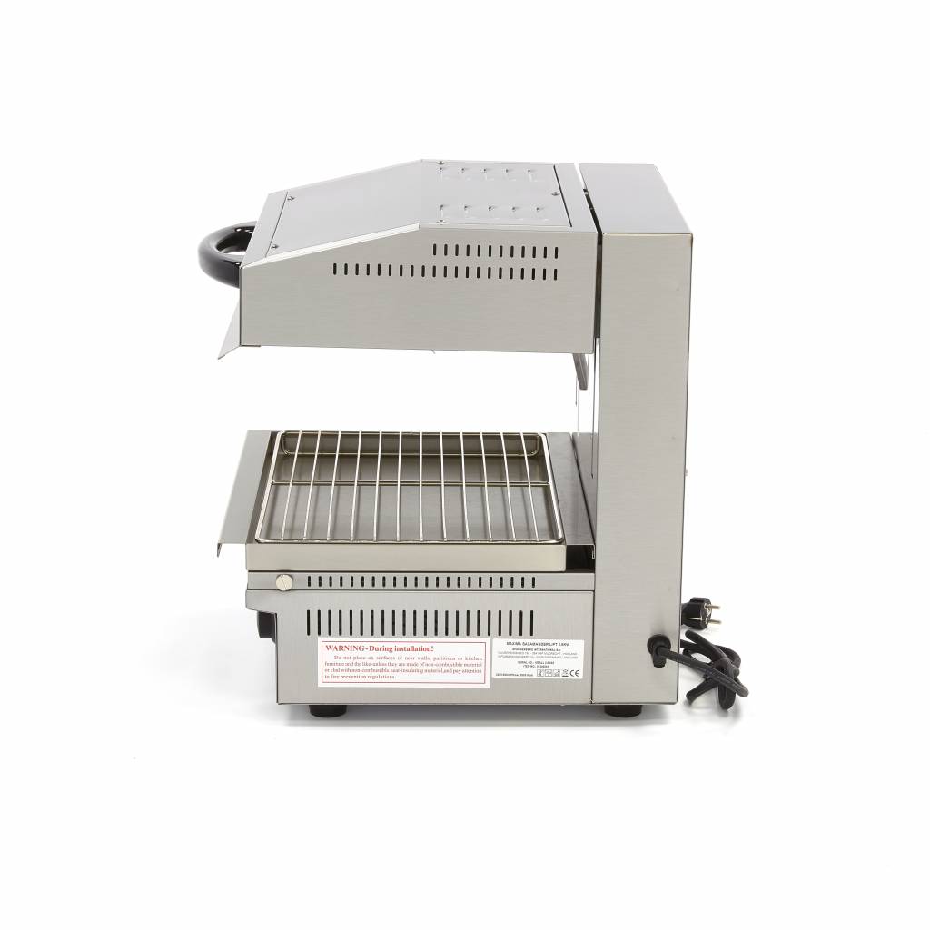 Gril Salamander s posuvným ramenom - 44 x 32 cm - 2800 W