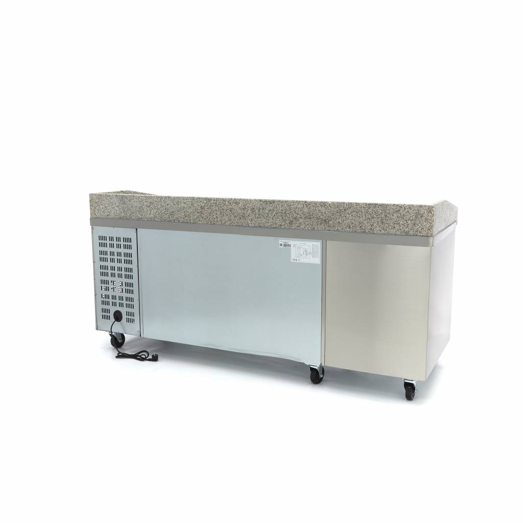 Chladnička na pizzu s 2 dverami - 202 cm - 780 l - 7 zásuviek
