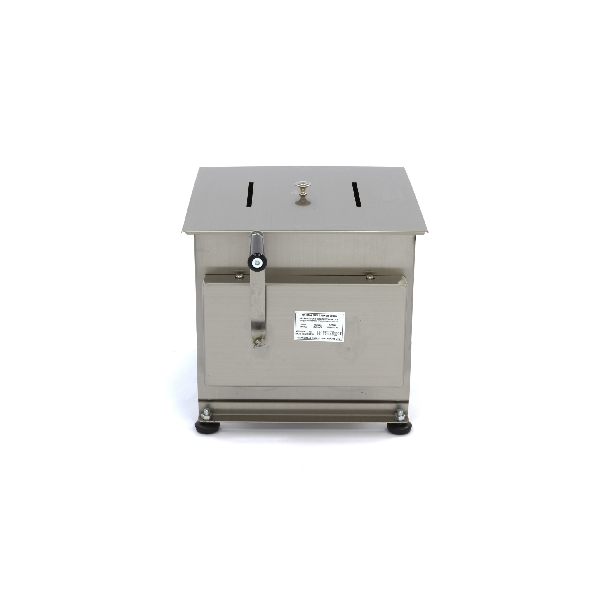 Mixér na mäso 30 l - manuálny - dvojitá náprava - 25 kg mäsa