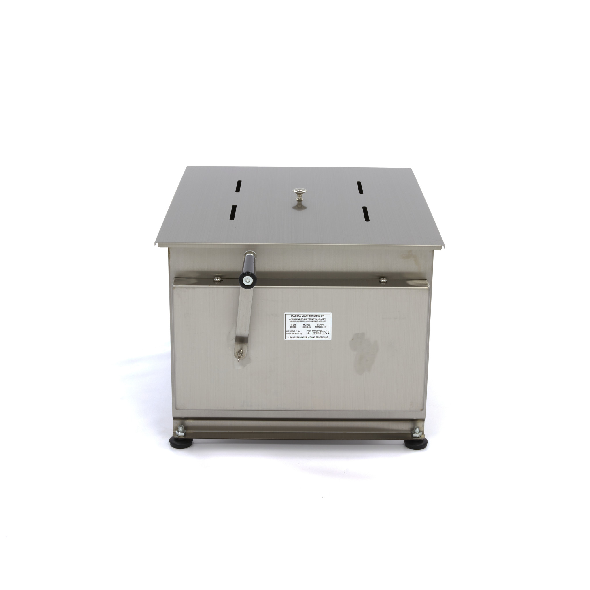 Mixér na mäso 60 l - manuálny - dvojitá náprava - 45 kg mäsa