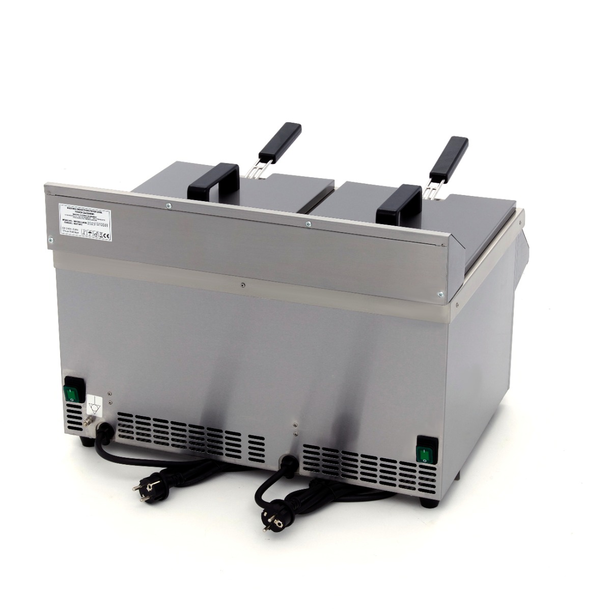 Fritéza 2 x 8 l s vypúšťacím kohútikom - indukcia - dvojitý kôš