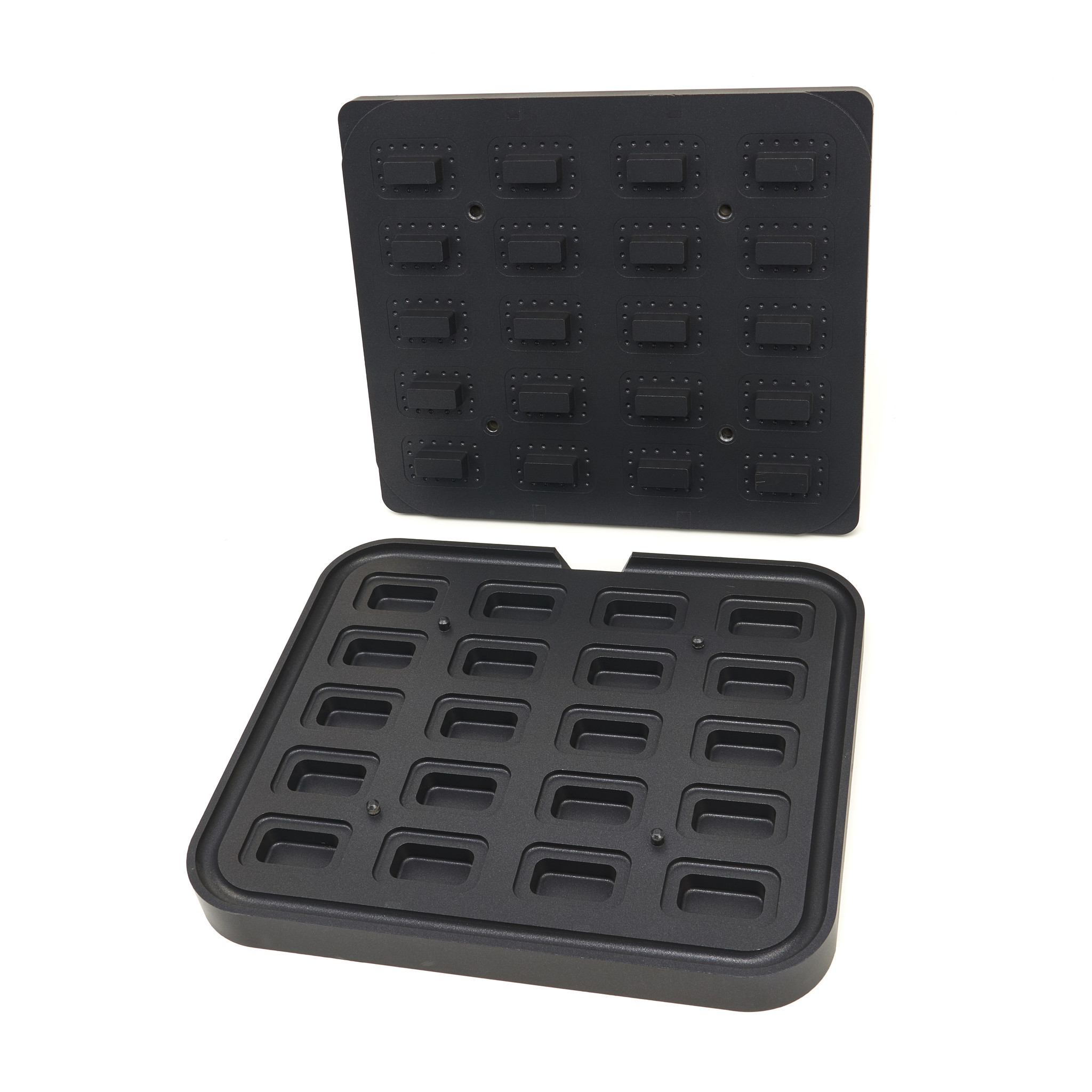 Forma na tartaletky - obdĺžnik - 64x41/45x22 mm - 20 kusov