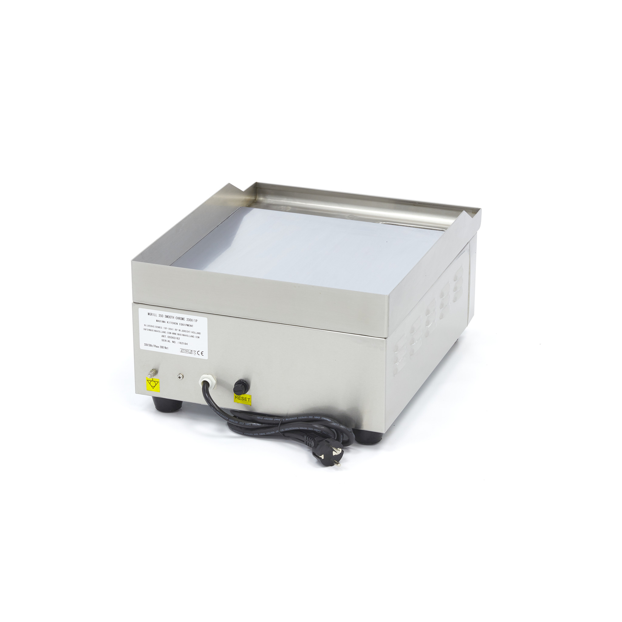 Elektrický gril -hladký povrch Smooth 36 cm - chrómová doska