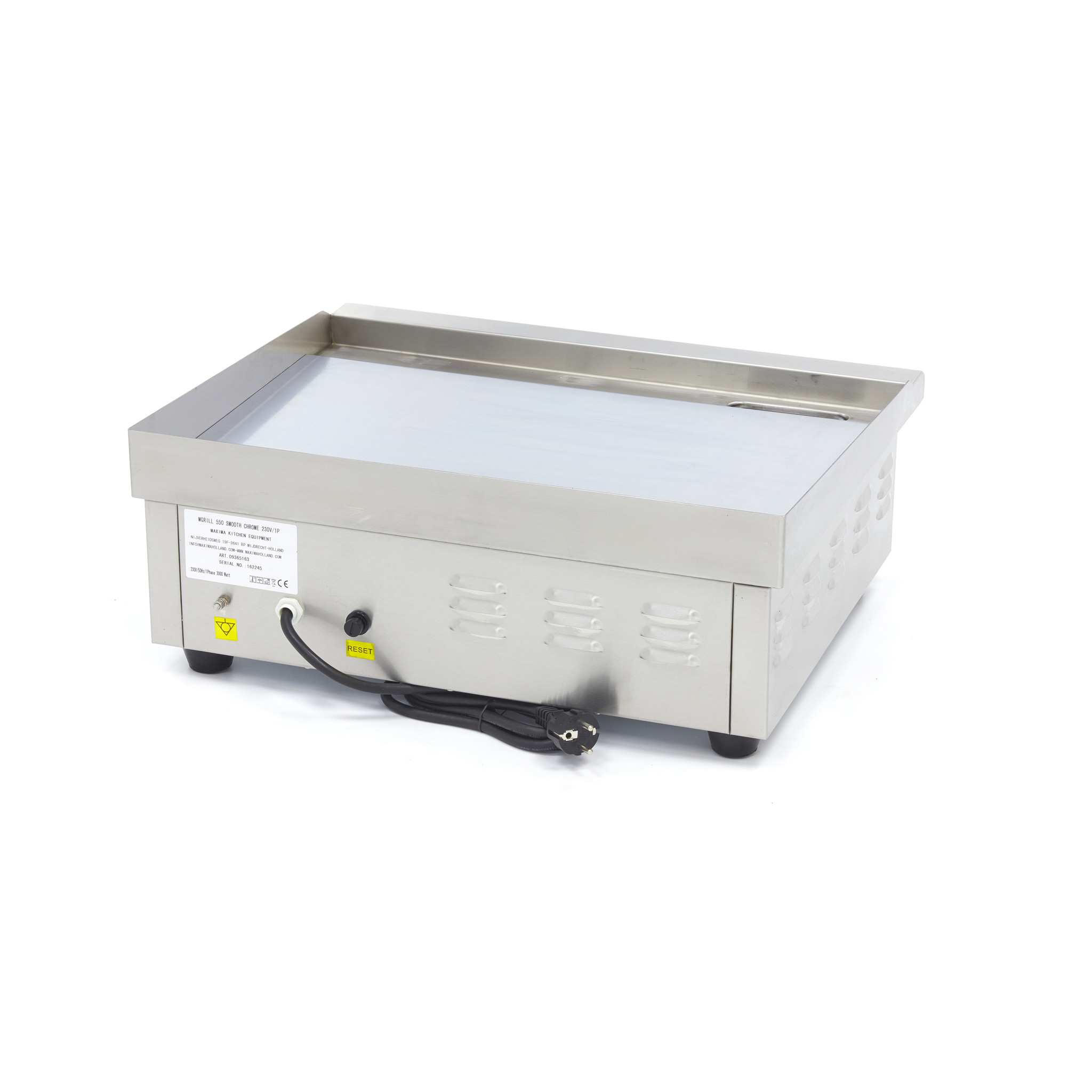 Elektrický gril -hladký povrch Smooth 55 cm - chrómová doska