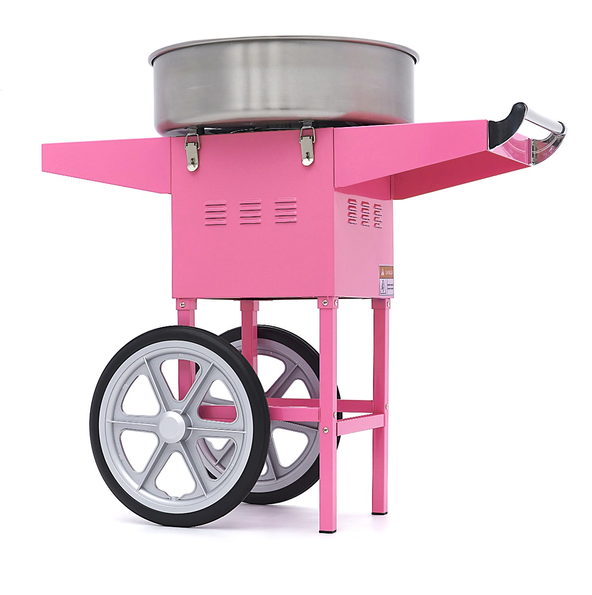 Strojček na cukrovú niť - Ø 52 cm - ružový - s vozíkom