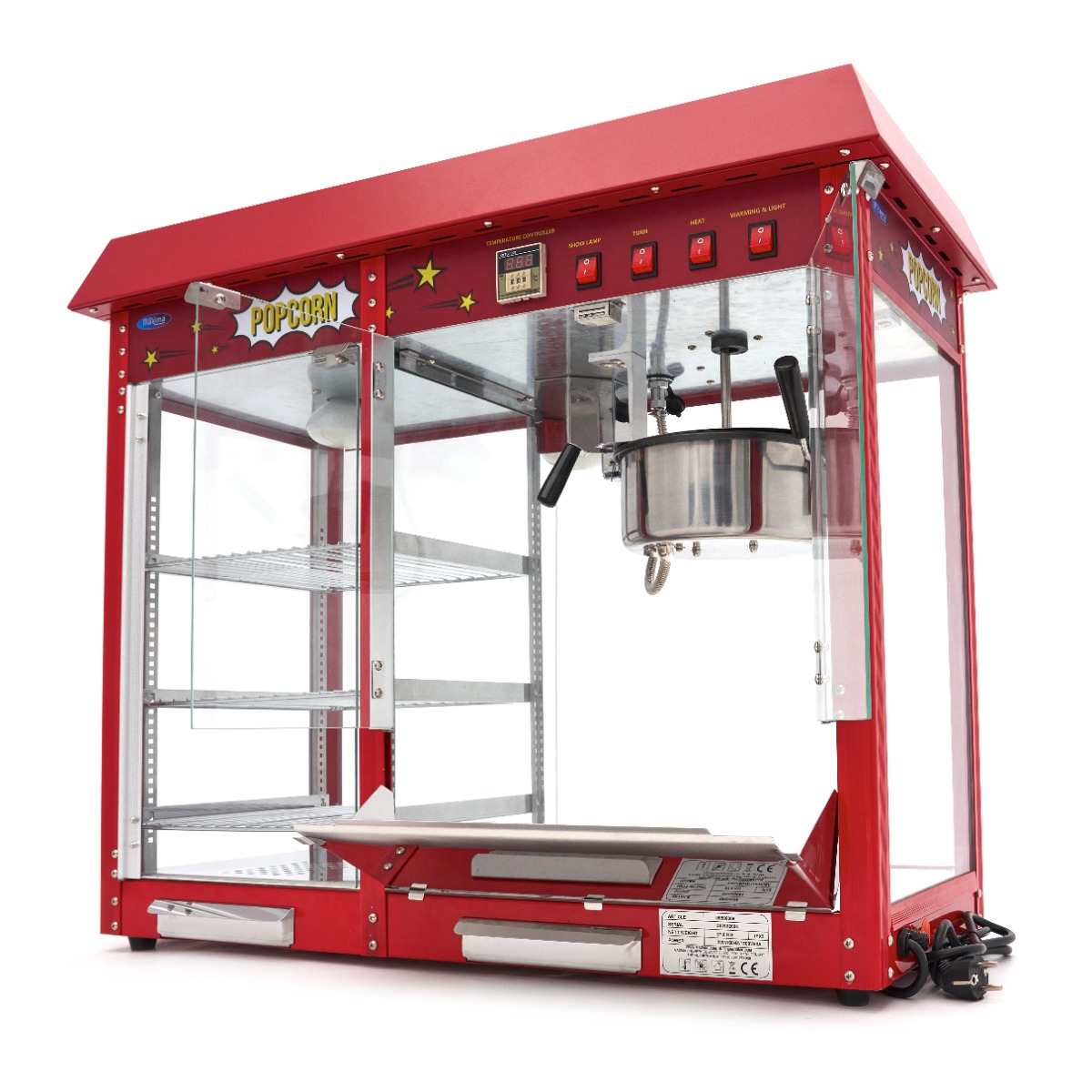 Popcornovač - 150gr - s ohrievacou vitrínou