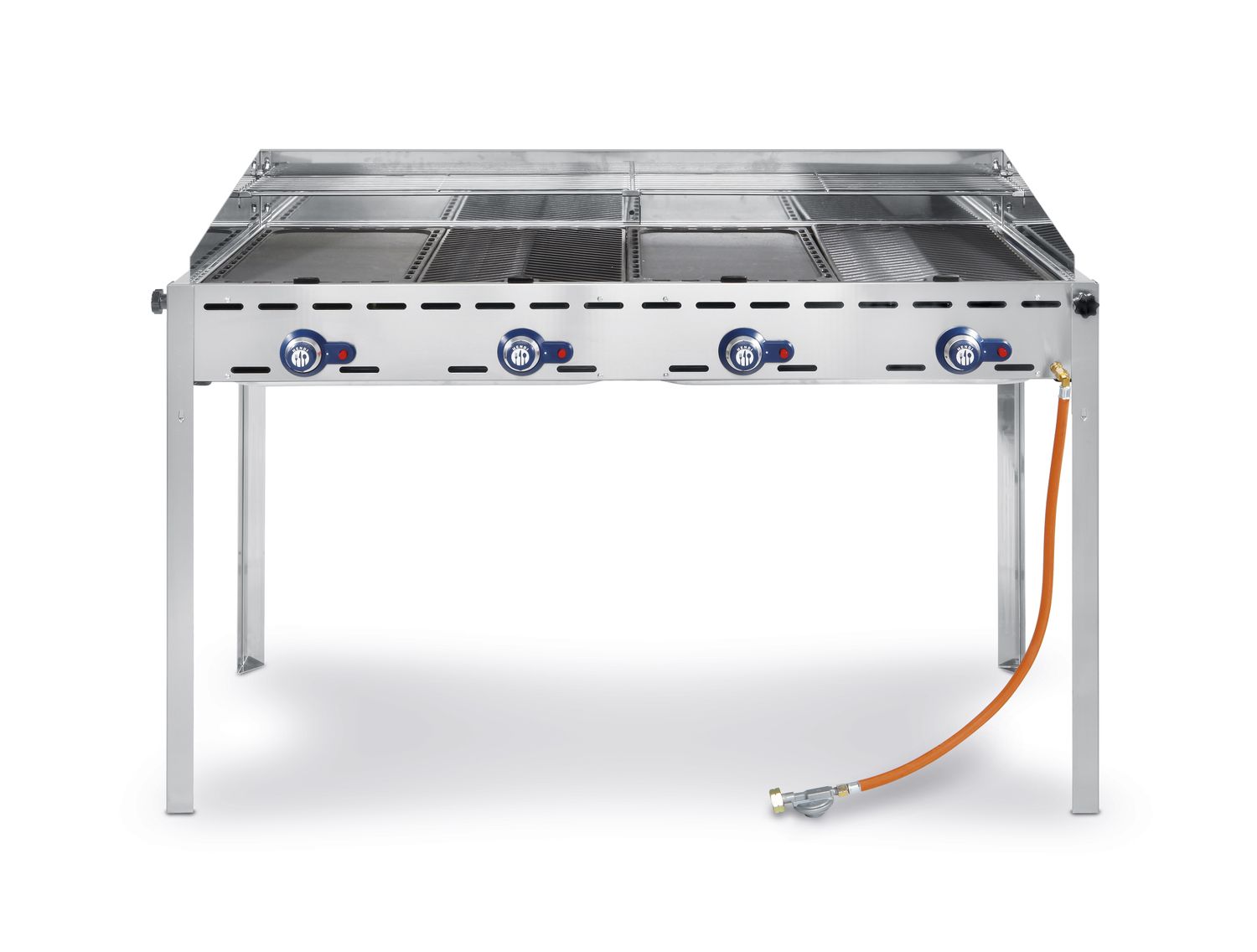 4-horákový plynový gril Green Fire Profi Line, 22kW, 1400x612x(H)825mm
