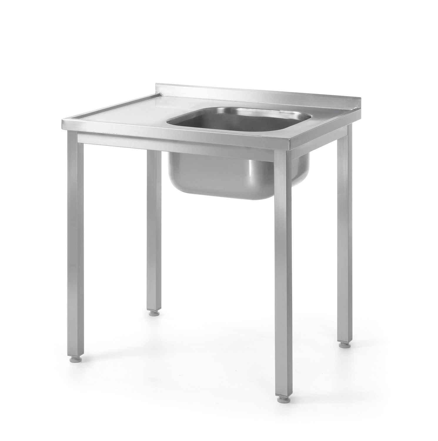 Drezový stôl – skrutkový , hĺbka 600 mm, HENDI, Profi Line, Umývacia vaňa na pravej strane, 1000x600x(H)850mm