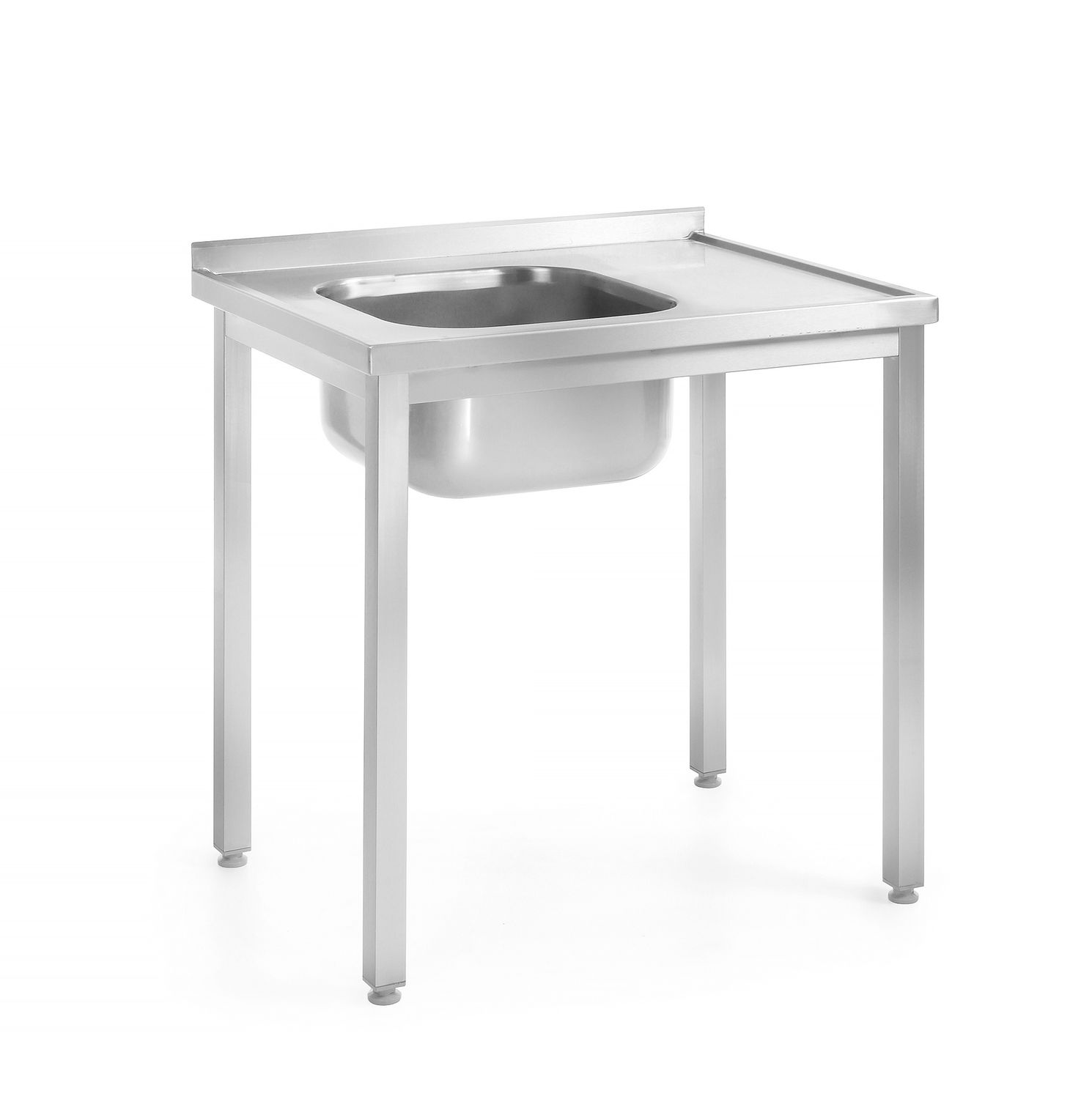 Drezový stôl – skrutkový , hĺbka 600 mm, HENDI, Profi Line, Umývacia vaňa na ľavej strane, 1000x600x(H)850mm