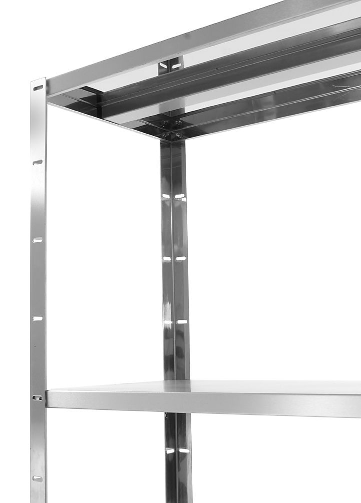 Skladovací regál so 4 plnými policami – skrutkový, HENDI, Kitchen Line, 1000x400x(H)1800mm