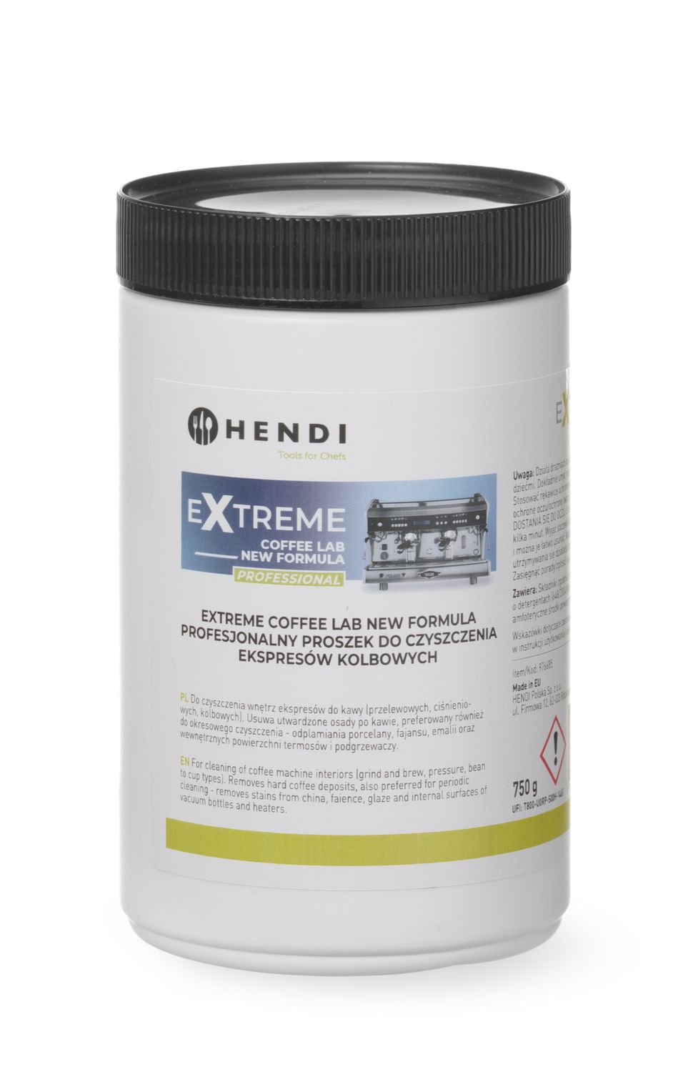 Extreme Coffee Lab New Formula profesionálny čistiaci prostriedok pre pákové kávovary, HENDI, 0,75 kg