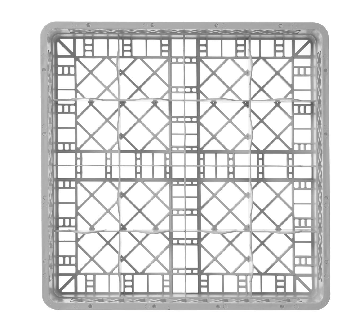Kôš na sklo 500 x 500 mm, HENDI, 16 priehradiek, 500x500x(H)104mm 877043