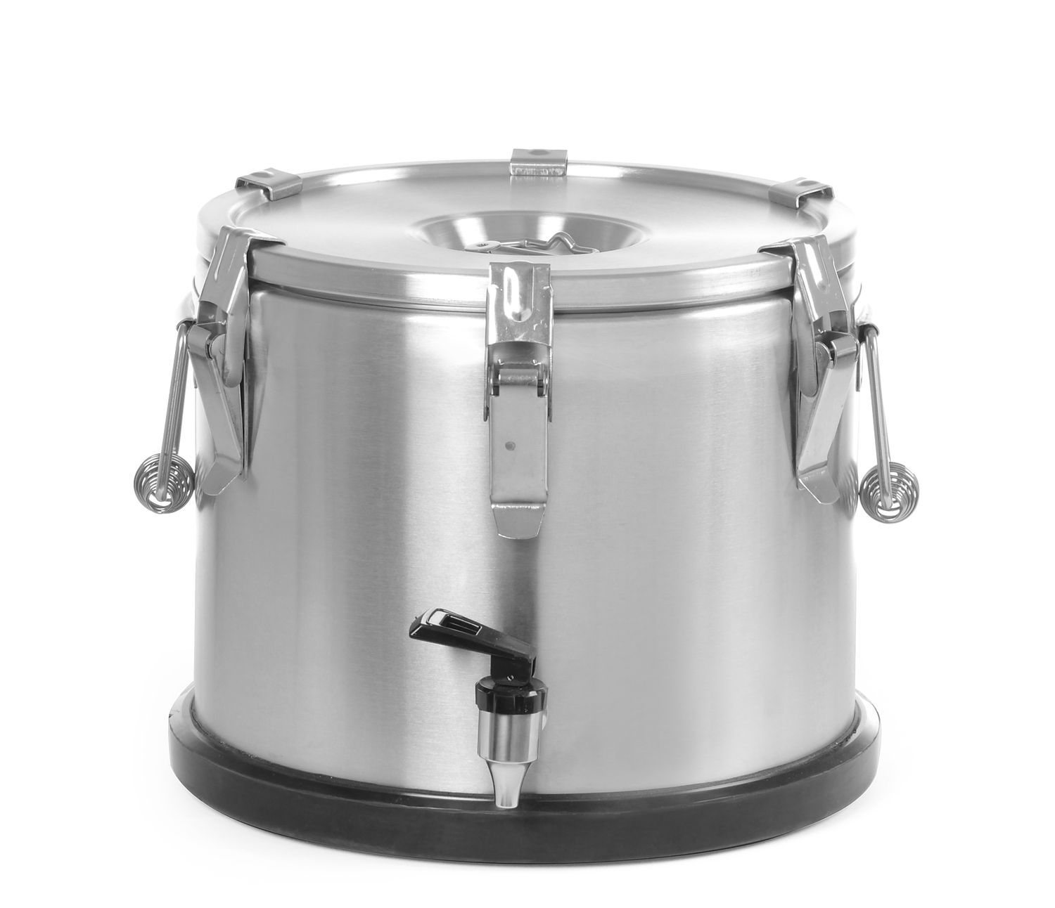 Izolačný prenosný termos – s kohútikom, HENDI, Profi Line, 15L, Strieborná, ⌀330x(H)280mm s kohútom, art.710135